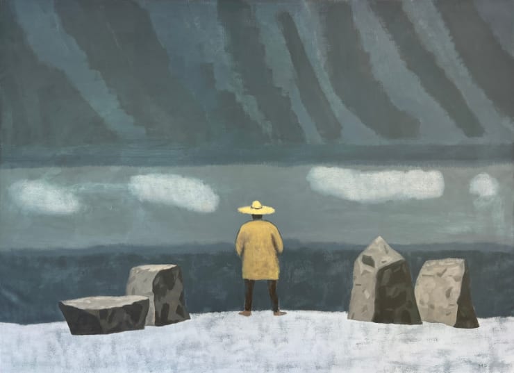 Waiting for a View, 2024 Oil on linen 48 x 66 inches