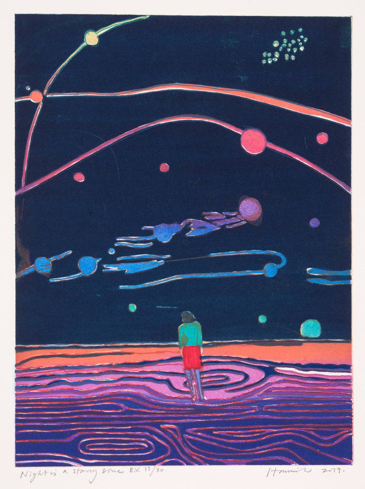 The Night is a Starry Dome E.V 13/30, 2019 Multiple etching and aquatint, edition of 30 21 1/4 x 17 1/4 inches Framed dimensions 23 1/2 x 19 1/2 inches