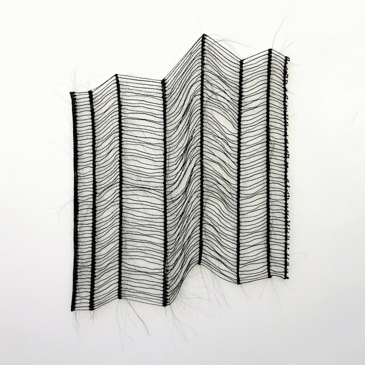 Arch, 2017 Horsehair, cotton, pins 27 1/2 x 27 1/2 x 3/4 inches