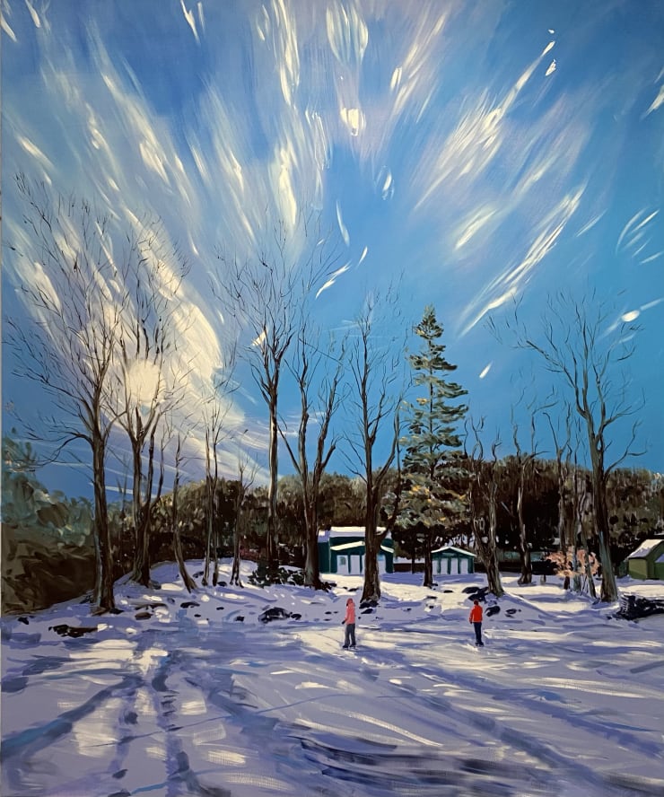 Sebastian Blanck, Ice Skating: Wispy Clouds, 2021