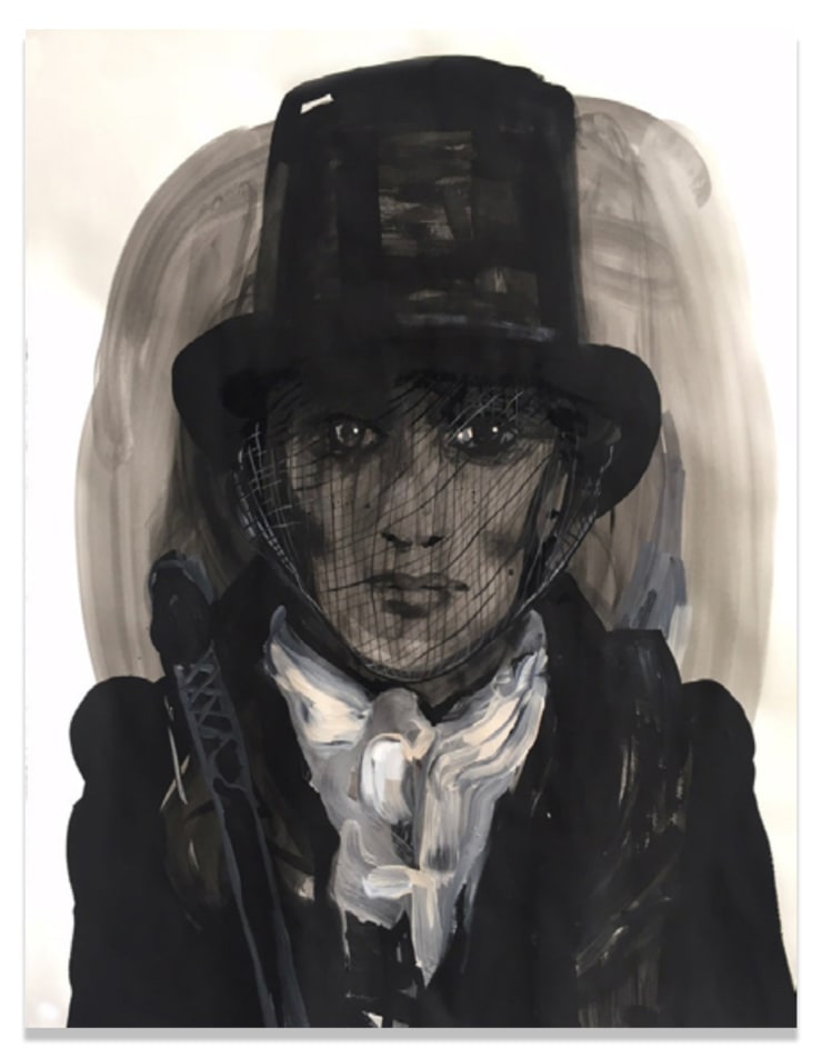 Widow I, 2017 Flashe on paper 50 x 39 inches Frame dimensions 54 x 42 1/2 inches