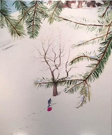 Through the Trees, 2017 Oil on linen 60 x 50 inches