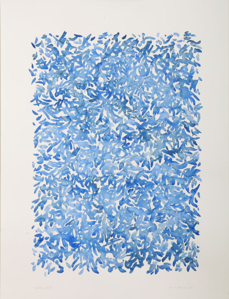 Garden Nr. 163, 2021 Watercolor on paper Painting size 25 x 17 inches Framed size 36 x 28 inches