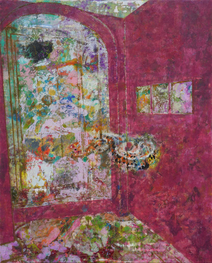 Bill and Coo, 2025 Oil and wax on panel 17 3/4 x 14 1/2 inches