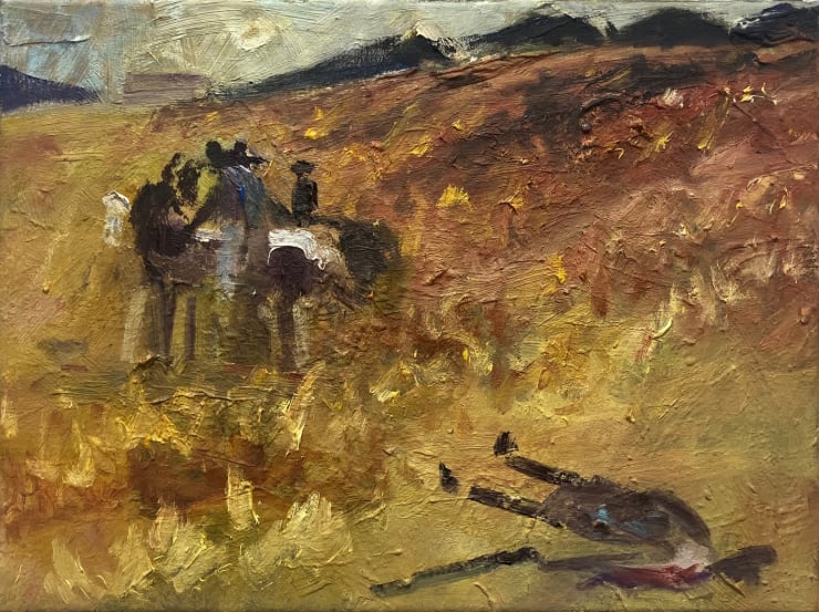 Blood in the Sand, 2025 Oil on canvas 11 3/4 x 15 3/4 inches