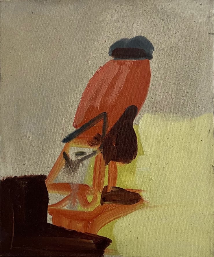 Shopper, 2016 Oil on canvas 12 x 10 inches