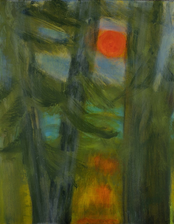 Kathryn Lynch, Study for Sun Between Trees, 2021