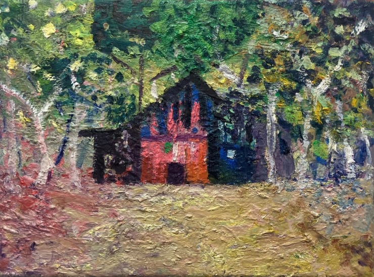 Pollock and Krasner, 2025 Oil on canvas 11 3/4 x 15 3/4 inches