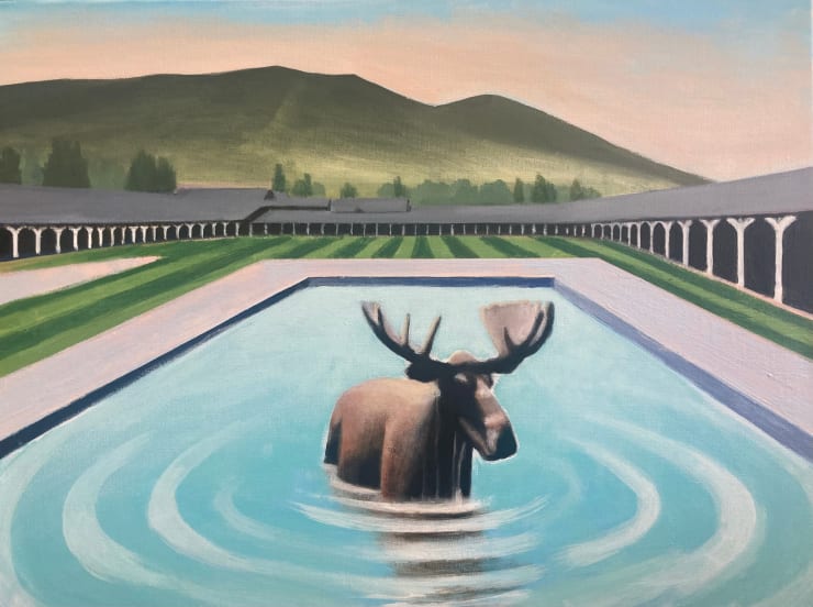 Virginian Moose, 2023 Acrylic on canvas 16 x 20 inches Framed dimensions 19 x 25 inches