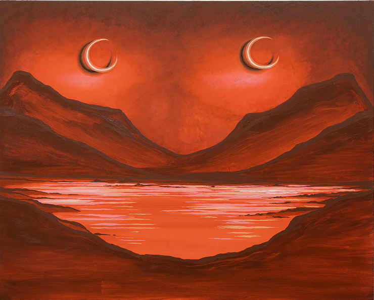 Jen Hitchings, Double Lunar Cycle (Orange), 2020