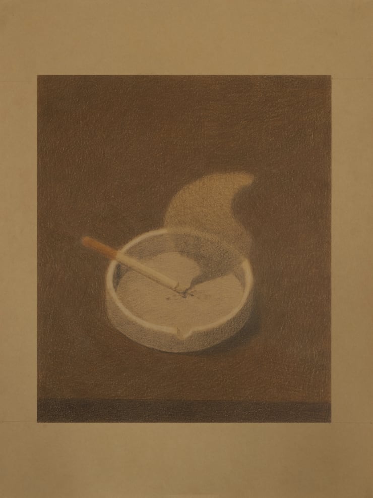 Johnny Izatt Lowry, A Cigarette in an Ashtray, on a Table, 2021