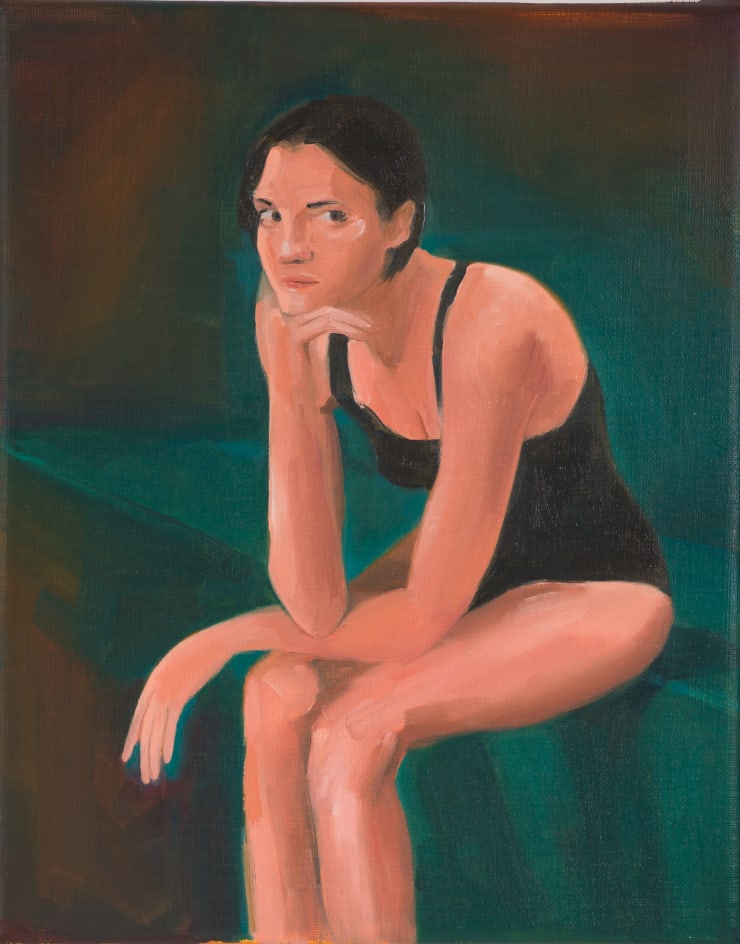 Nick Hoover, Bather (Burning Red Sky), 2021