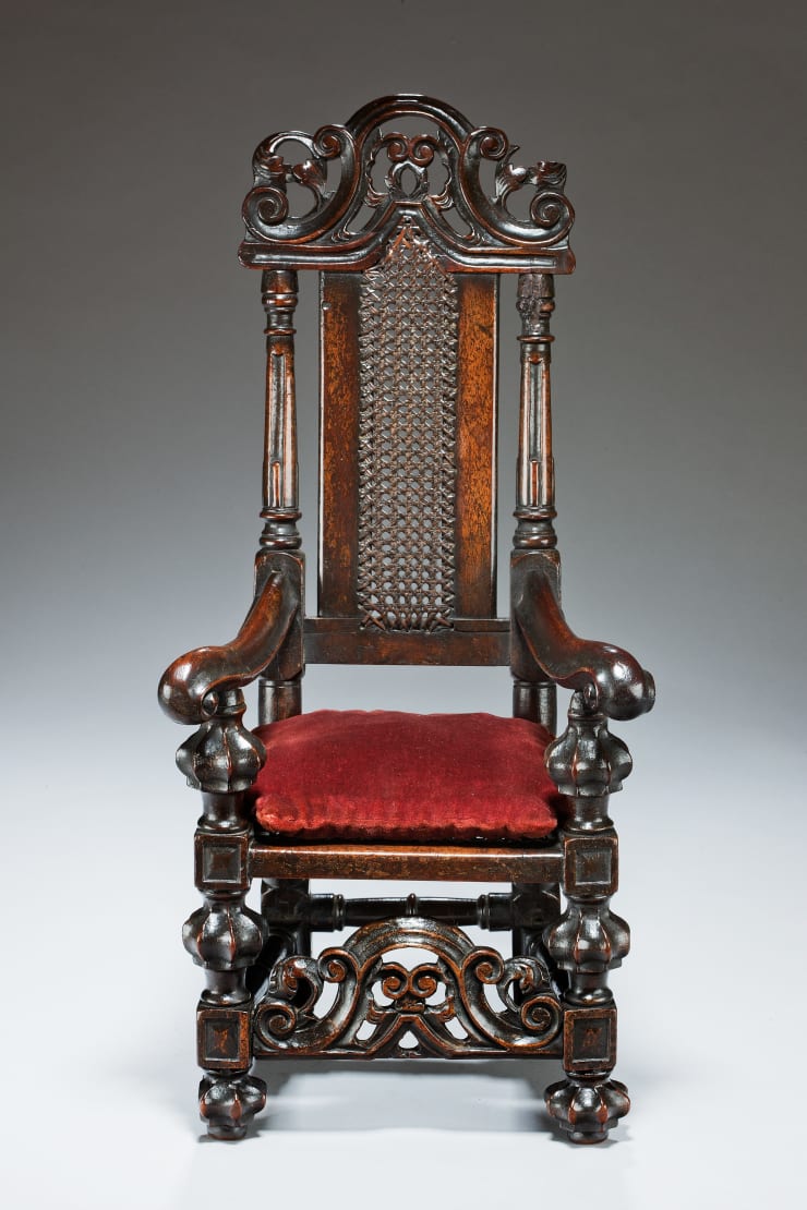 William & Mary walnut miniature ‘dolls’ armchair