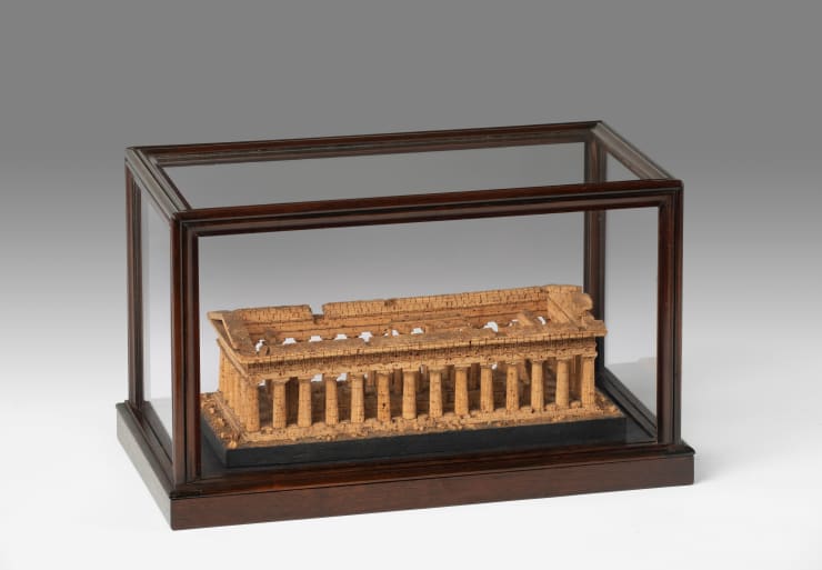 Coulborn antique Carved Cork ‘Grand Tour’ Souvenir Model Temple of Hera Zeus Domenico Padiglione