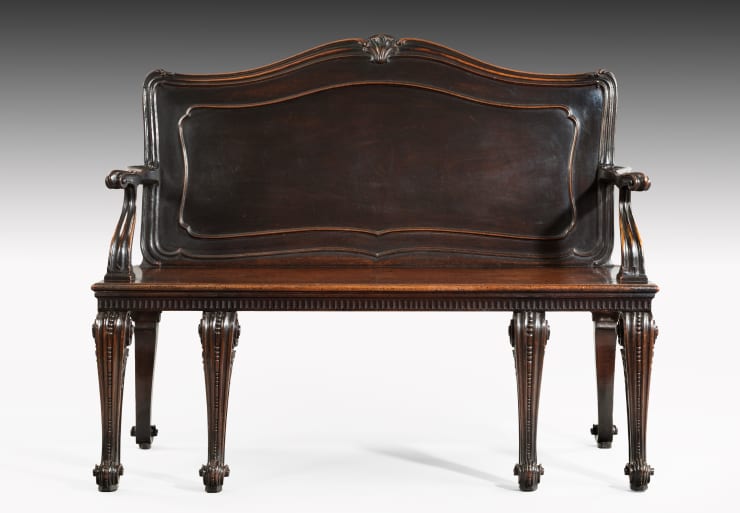 George III Mahogany Hall Bench John Linnell