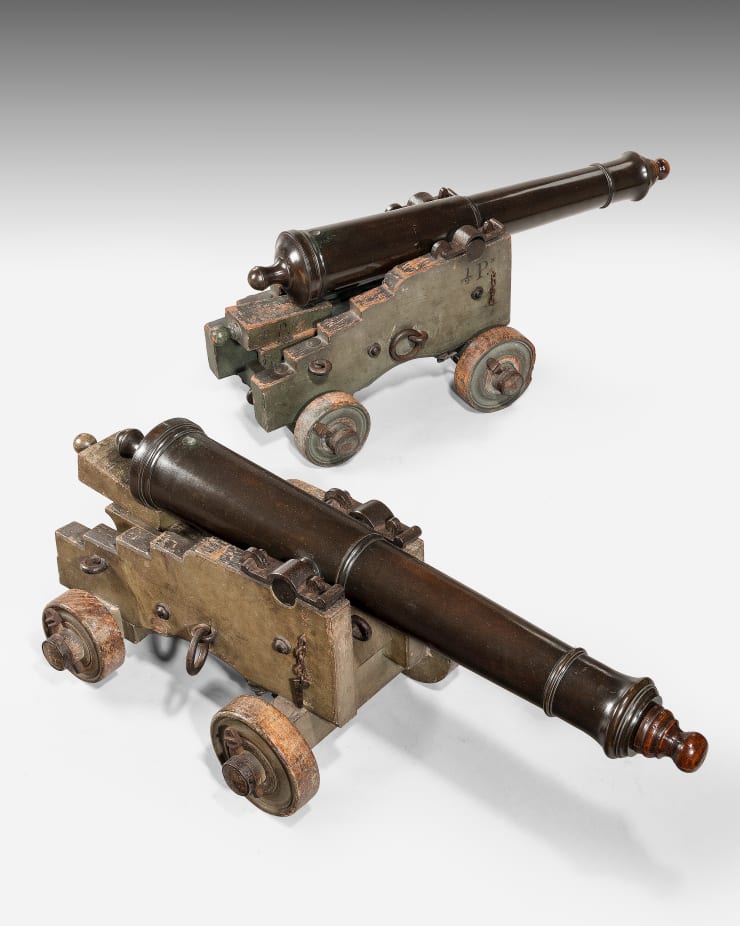 Pair of Armstrong-Frederick pattern half-pounder Bronze Cannon