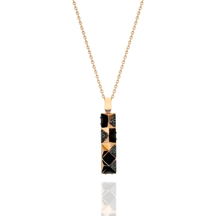 Terzihan, Neutra: Black Bar Pendant W/ Black Onyx