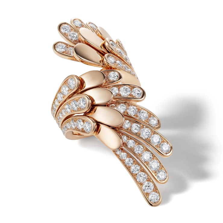 Tabbah Angel Ring 18K Yellow Gold (24.64g) and (151) Round Brilliant Diamonds 3.77ct