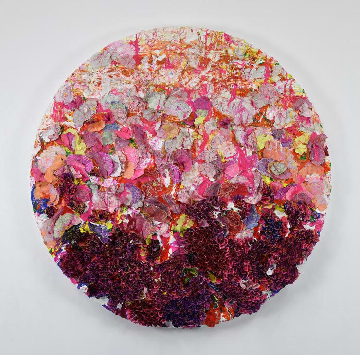 Zhuang Hong Yi Untitled Fine rice paper with acrylic on canvas. height 190 cm height 74 3/4 in