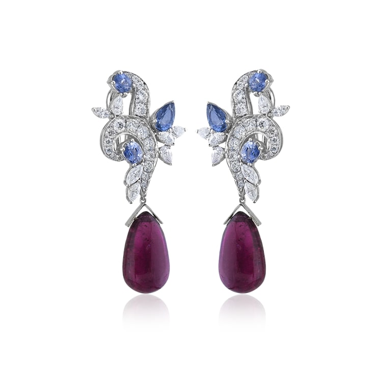 Terzihan, Marq: Drop Earrings w/Rubies