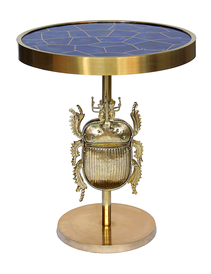 Casa Paradox, Beetle Side Table (gold & lapis)