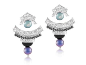 Ananya, Celeste Layered Ear Jacket, Dark