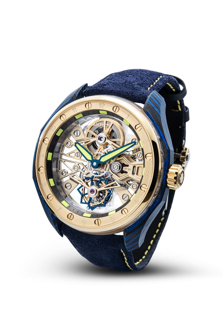 Avantist La Majesté Tourbillon - Special blue carbon unique piece Sapphire, 18k gold, Special Blue NPT Carbon. 44 mm