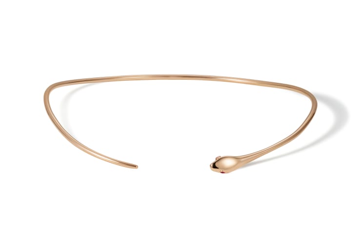 Tabbah Reptilia 18K Rose Gold (27.02g) and (2) Marquise Rubies 0.02ct