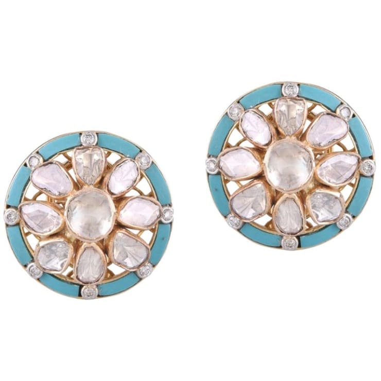Vishal Jewels, Blue Clematis Earrings