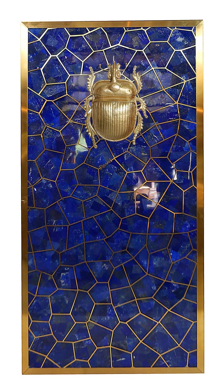 Casa Paradox, Beetle Wall Panel (gold & lapis)