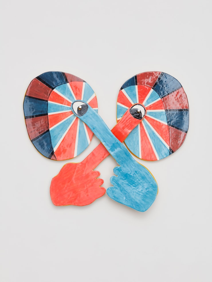 Emma Hart, Fix your face (pink and light blue), 2025