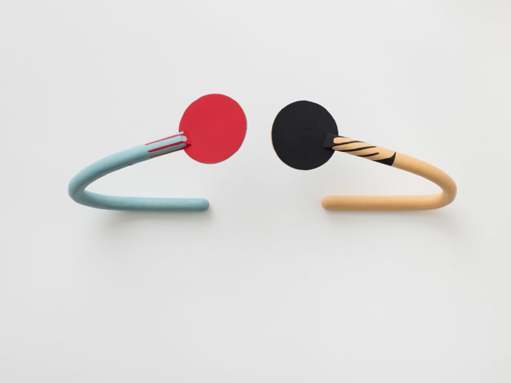 Emma Hart, Bats (turquoise/red - ochre/black), 2020