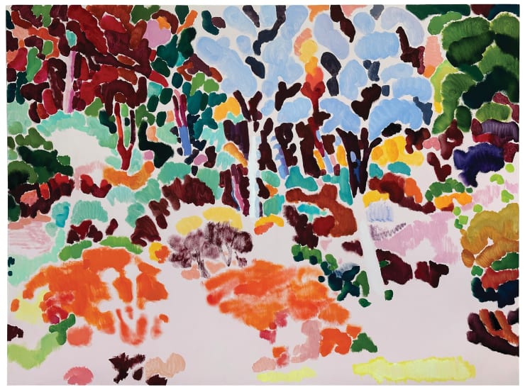 Tim Braden, Colouring Garden in Carmine and violet (large), 2023