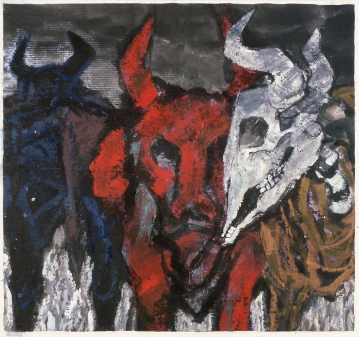 牛系列 #5 — 藍、紅與白 Ox series #5 — Blue, Red, White