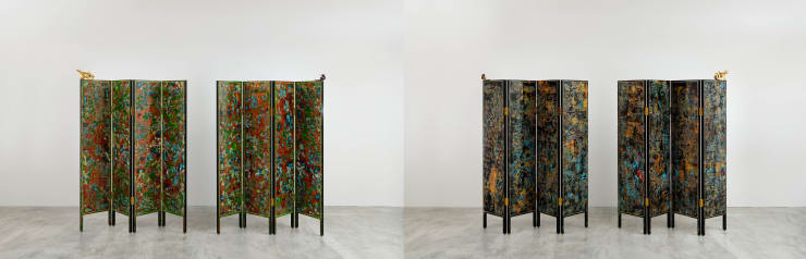 蘇孟鴻 Su Meng-Hung, 殘山剩水鬧金屏 Desolate Landscape on the Golden Screens, 2025