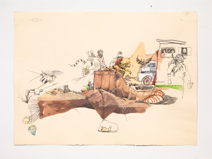 Joseph Olisaemeka Wilson, Scene with miners (They found a diamond), 2021
