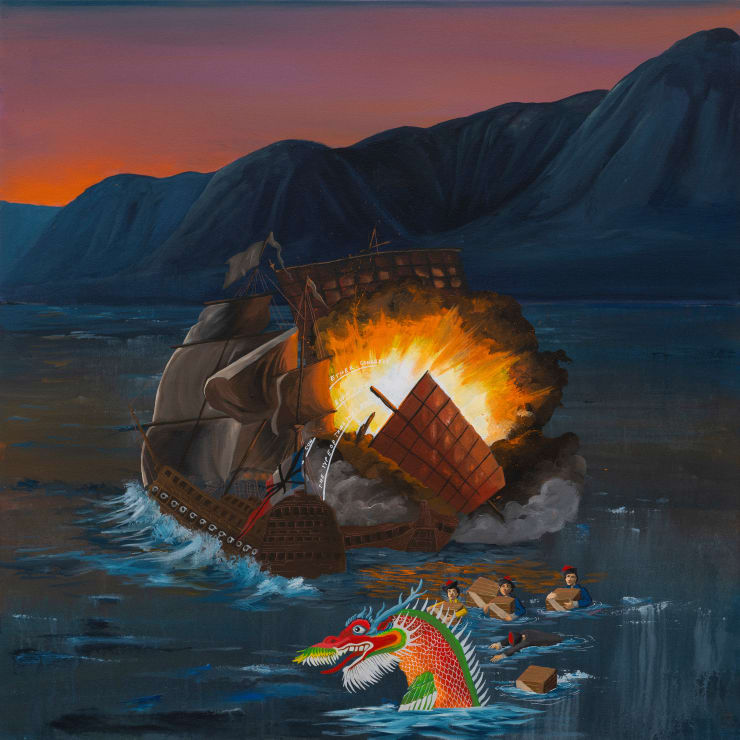 Umar Rashid, Poor Celine. The cost of exotic goods is fantastic violence. Or, the dragon is alarmed but realizes its appetite is less voracious at the moment, especially when compared to the fire god that moves on water., 2025