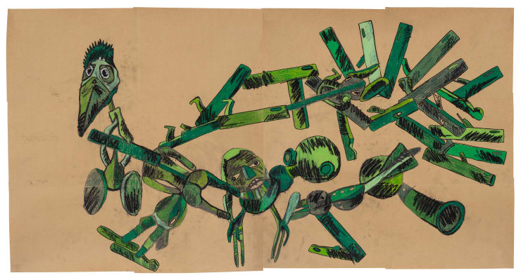 Pierre Mukeba, (Green Peacoak), 2021