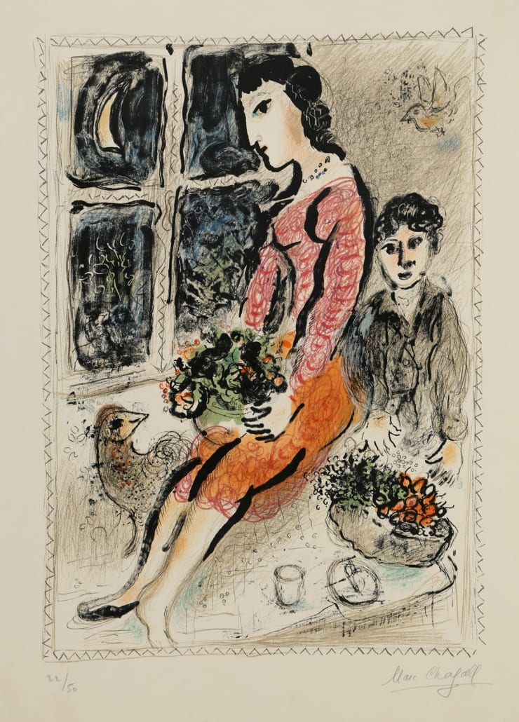 Marc Chagall (Russian-French, 1885-1985), Le Corsage Violet (M. 691), 1973