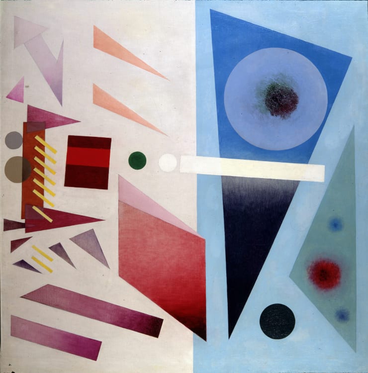 Rudolf Bauer (German, 1859-1953), White Theme, 1937