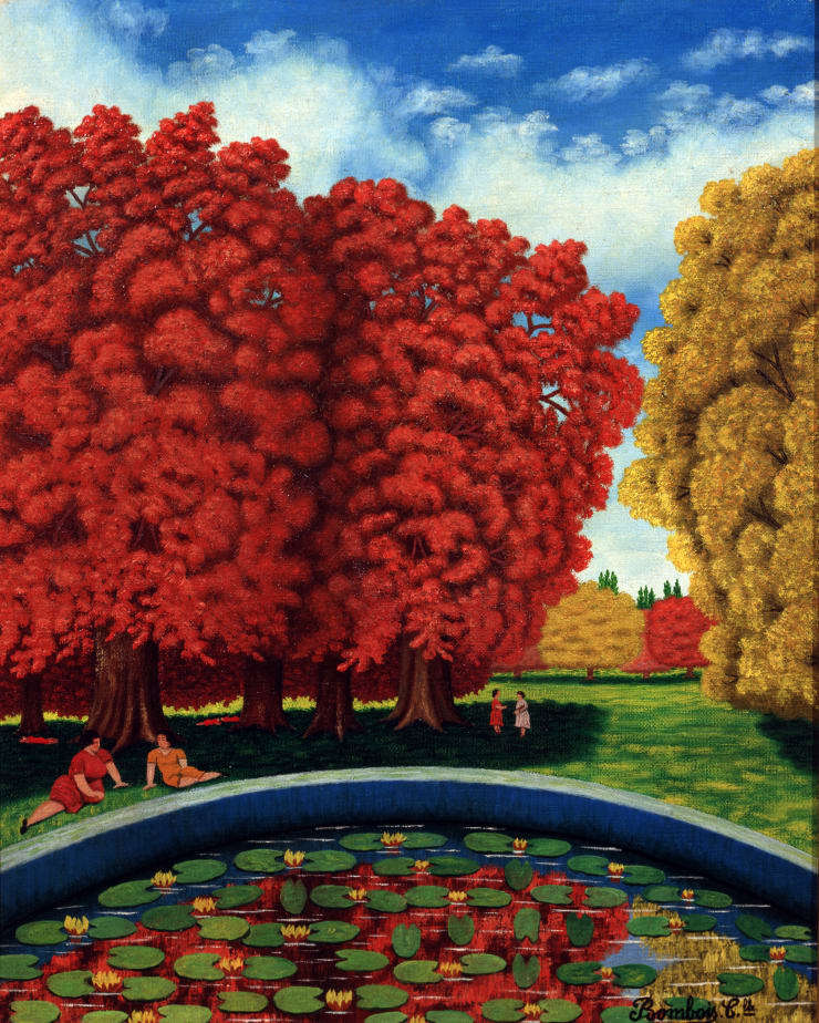 Camille Bombois (French, 1883-1970), Femmes dans un Parc, c. 1935-40