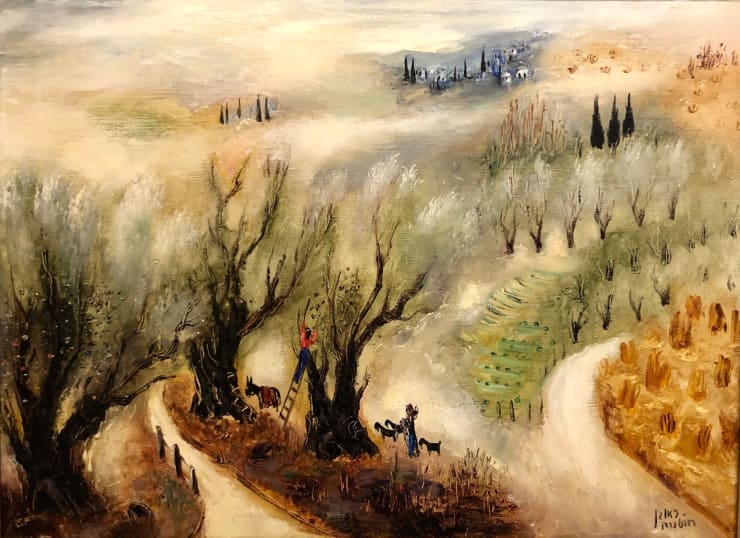 Reuvin Rubin (Romanian-Israeli, 1893-1974), Galilean Landscape, c. 1960
