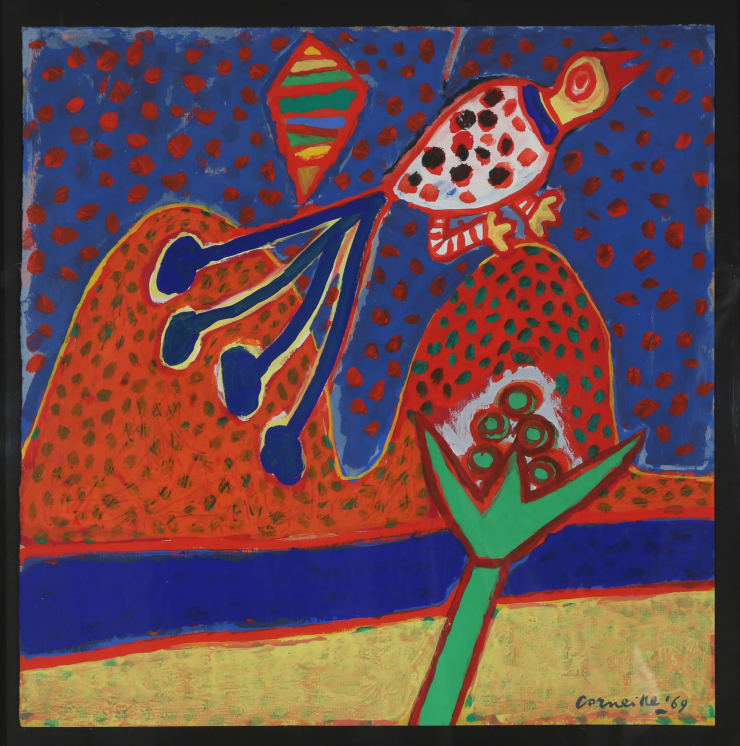 Corneille (Guillaume Cornelis van Beverloo) (Dutch, 1922-2010), Composition, 1969