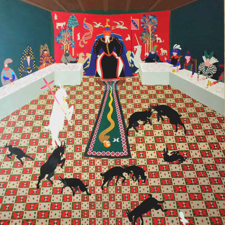 Monika Radžiūnaitė, A painting of simple wronged man in contemplation / A imago simplex deiectum laicorum / Innocent video recording from a layman//Paprasto nuskriausto mąstančiojo paveikslas / A imago simplex deiectum laicorum / Nekaltas vaizdo įrašas iš pasauliečio, 2024
