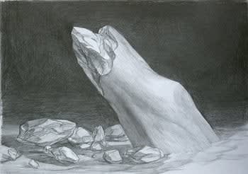 Mindaugas Lukošaitis, Dūla ir trupa / Wearing Away and Crumbling, riboto tiražo atspaudas / limited edition print, 2007