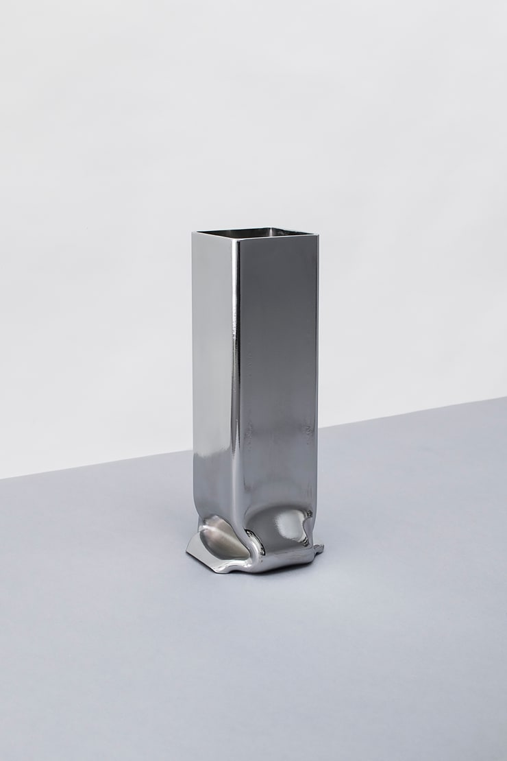 Tim Teven, Kvadratinė Aukšta Vaza, Chromuota / Vase Square Tall, Chrome, Vaza / vase