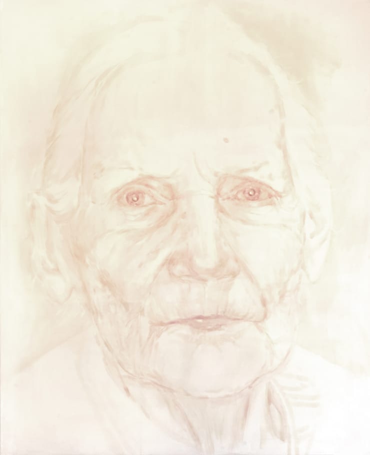 Donata Minderytė, Močiutės portretas. Rytas. Prie stalo. / My Grandmother Sitting at the Table in the Morning, 2019