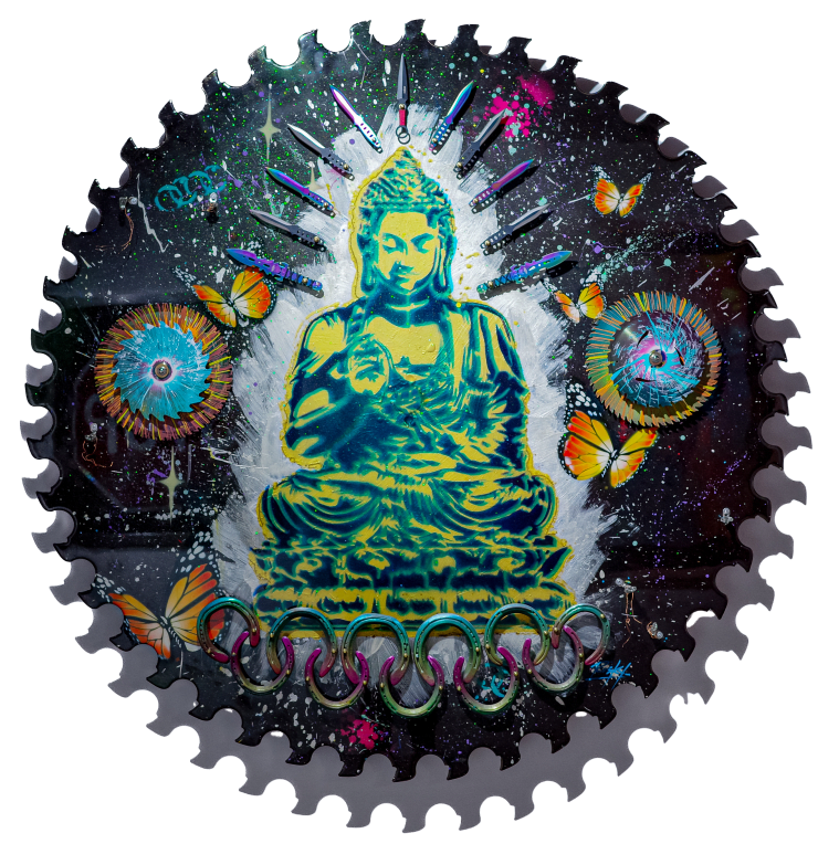 Risk Rock, Peaceful Buddha Saw Blade, 2022