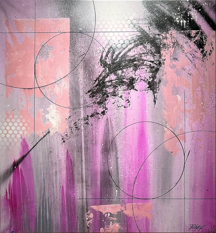 Risk Rock, Flamingos in a Flock of Pigeons II, 2025