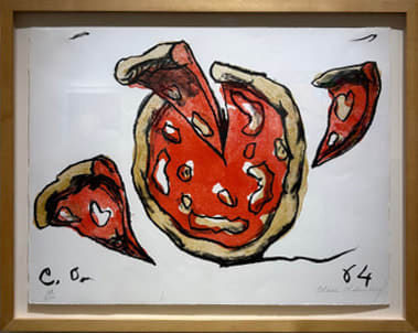 Claes Oldenburg Flying Pizza, 1964 Lithograph 17 x 22 1/4 in 43.2 x 56.4 cm 168/200 Signed & Numbered